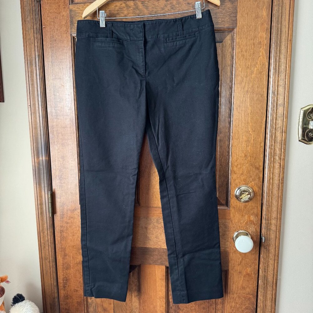 #2 White House Black Market Black Straight Leg Pants Size 12R